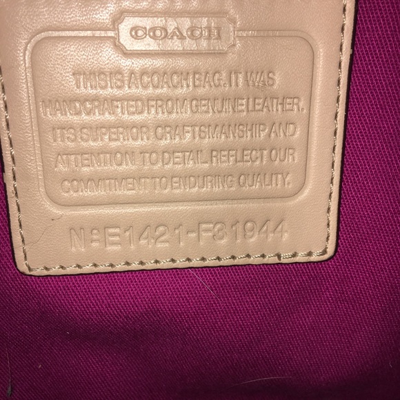 Almost new Coach  leather with vinyl coat tote. - Picture 3 of 3